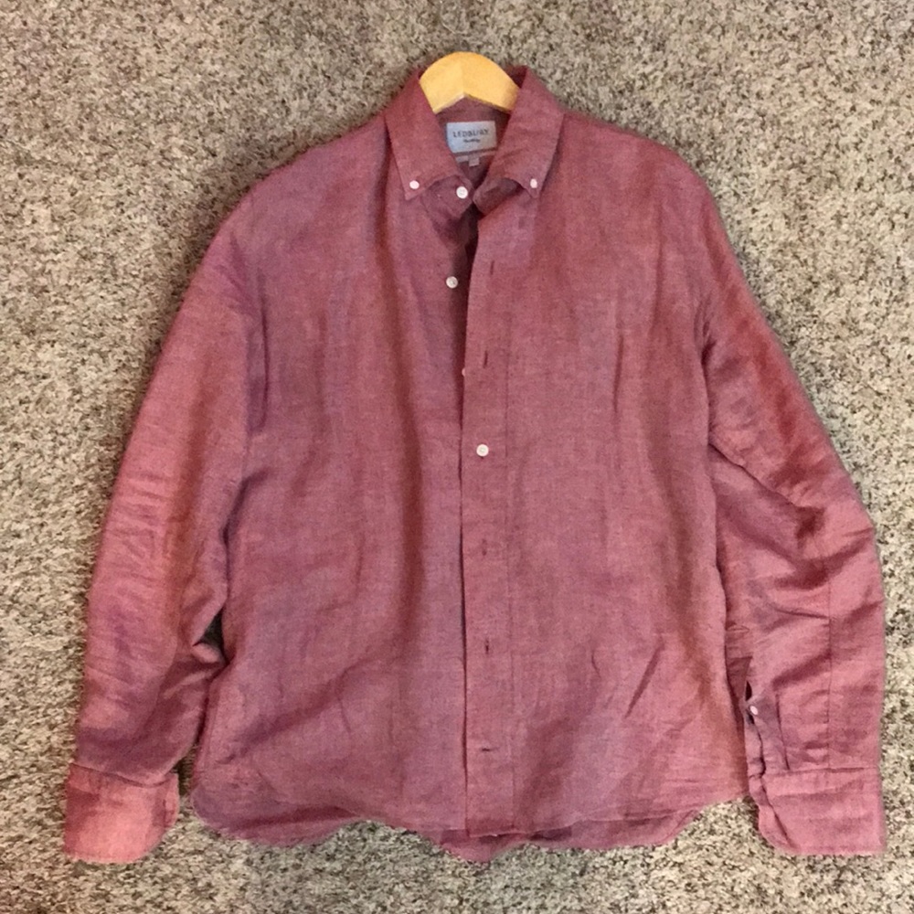 Ledbury - Red Sport Shirt - Large Slim Fit
